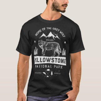 T-shirt Parc national de Yellowstone Us Wolf Lover Vintage