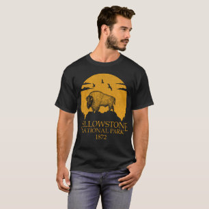 T-shirt Parc national de Yellowstone Usa Vintage Retro Bis