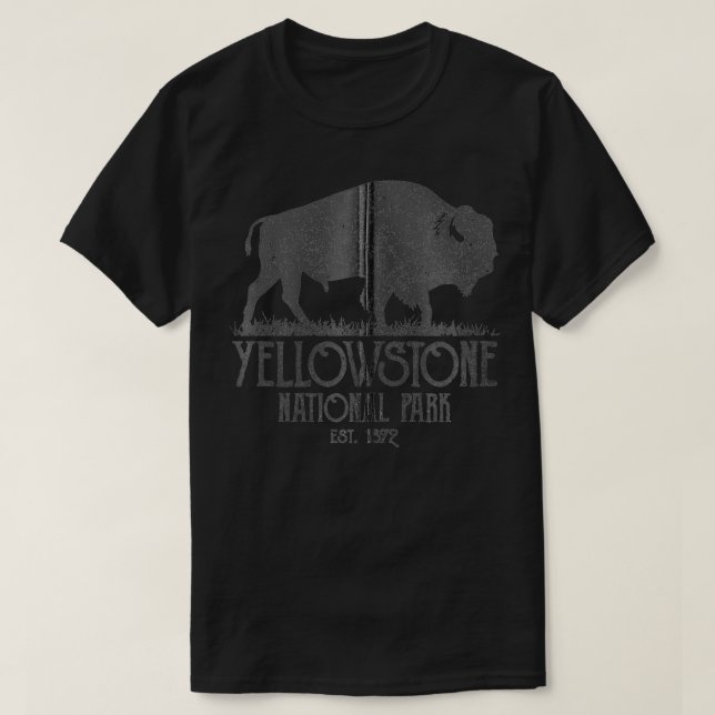 T-shirt Parc national de Yellowstone Vêtements Bison Buffa (Design devant)