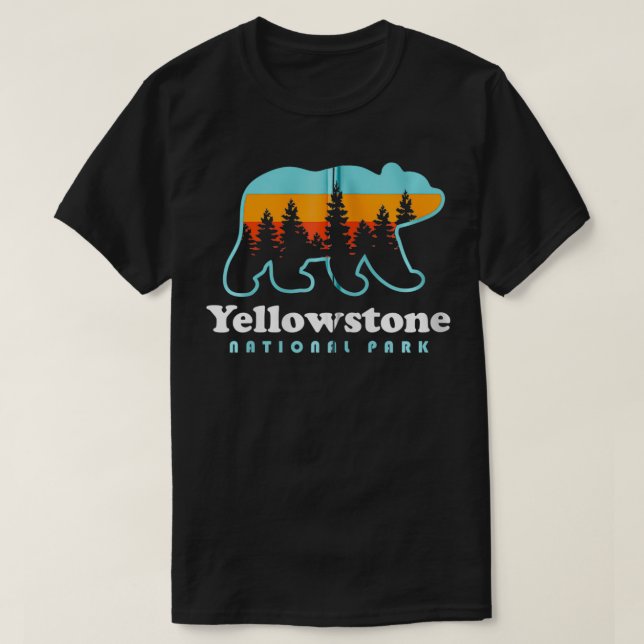 T-shirt Parc national de Yellowstone Wyoming Bear Hommes F (Design devant)