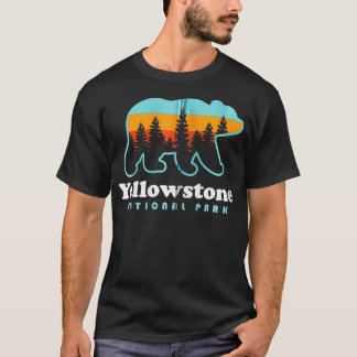 T-shirt Parc national de Yellowstone Wyoming Bear Hommes F