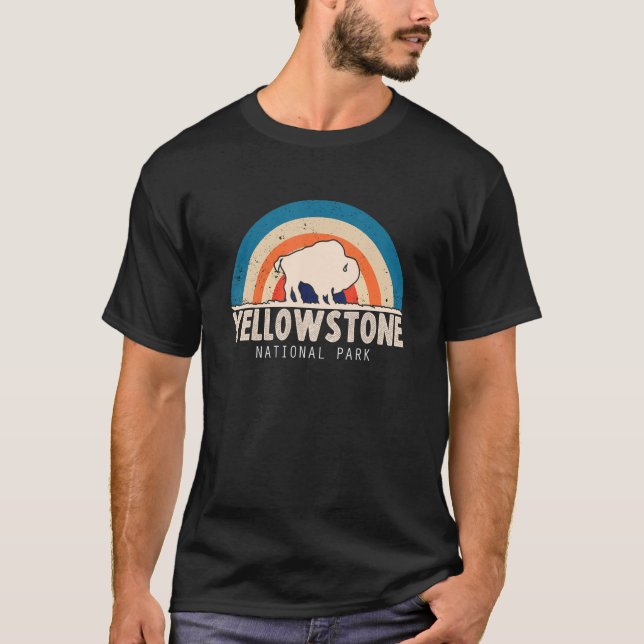 T-shirt Parc national de Yellowstone Wyoming Buffalo Natur (Devant)