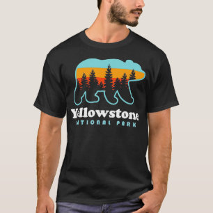 T-shirt Parc national de Yellowstone Wyoming Ours Hommes F