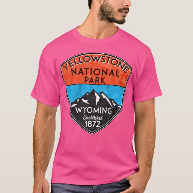 T-shirt Parc national de Yellowstone Wyoming Randonnée Hik (Devant)