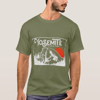 T-shirt Parc national de Yosemite à demi-dôme Vintage