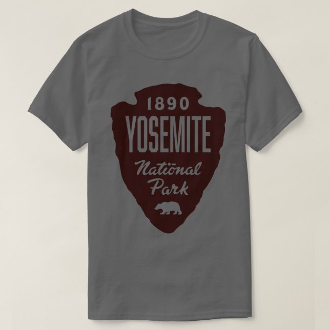 T-shirt Parc national de Yosemite Bear Arrowhead Brown (Design devant)