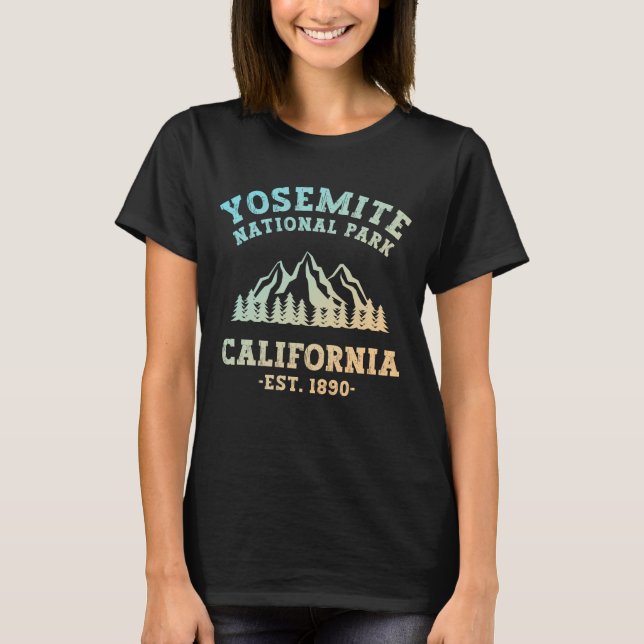 T-shirt Parc national de Yosemite Californie Randonnée Gra (Devant)