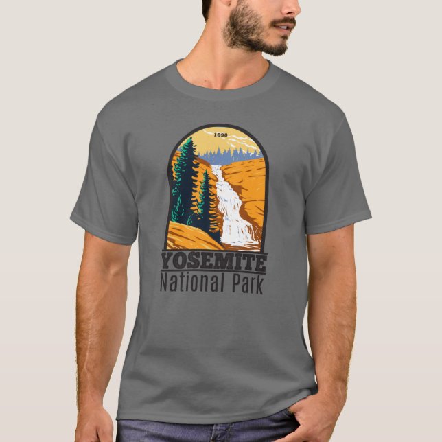 T-shirt Parc national de Yosemite Chutes Chilnualna Califo (Devant)