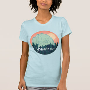 T-shirt Parc national de Yosemite demi-dôme Coucher de sol