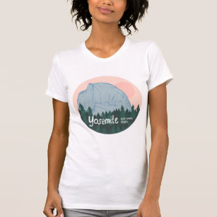 T-shirt Parc national de Yosemite Demi-dôme rose