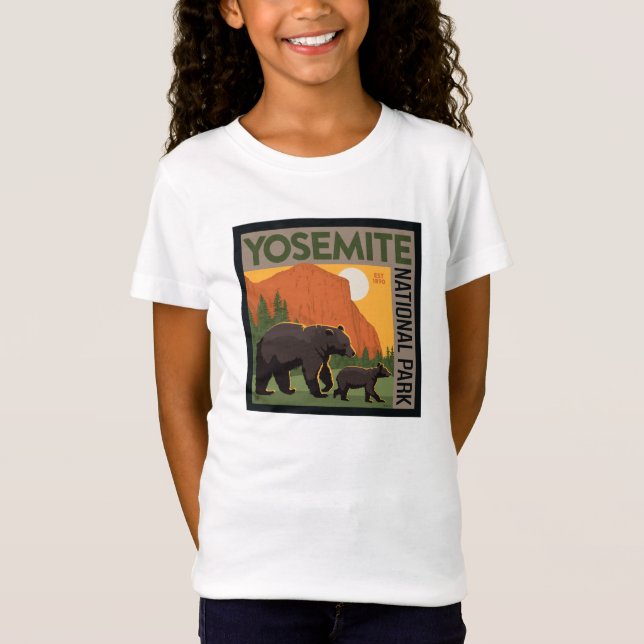 T-Shirt Parc national de Yosemite | Famille d'ours (Devant)