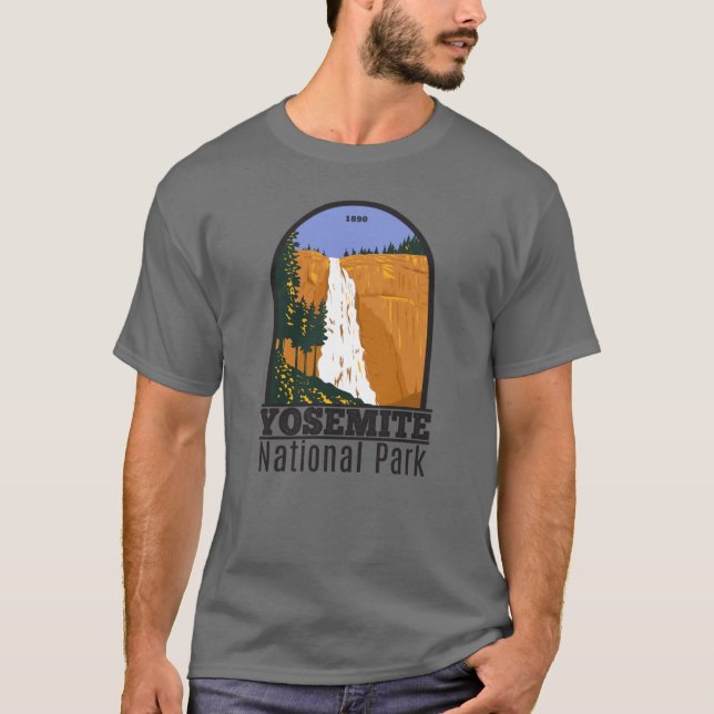 T-shirt Parc national de Yosemite Nevada Falls Californie (Devant)