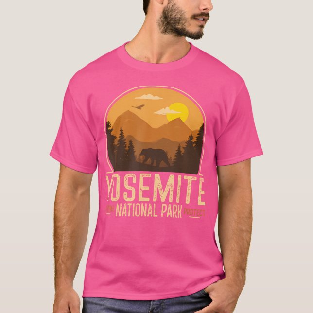 T-shirt Parc national de Yosemite Tee Adventure Retro Vint (Devant)
