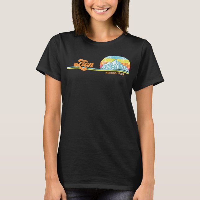 T-shirt Parc national de Zion Retro (Devant)