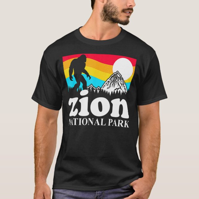 T-shirt Parc national de Zion Retro Utah (Devant)