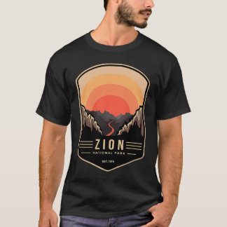 T-shirt Parc national de Zion Rétro Vintage