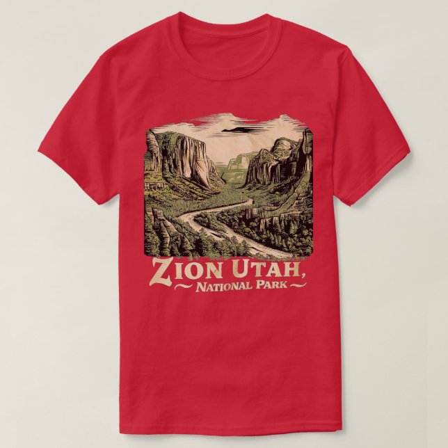 T-shirt Parc national de Zion Utah 1 (Design devant)