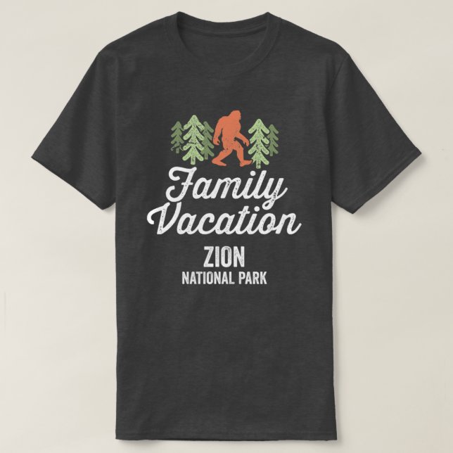 T-shirt Parc national de Zion Vacances en famille (Design devant)