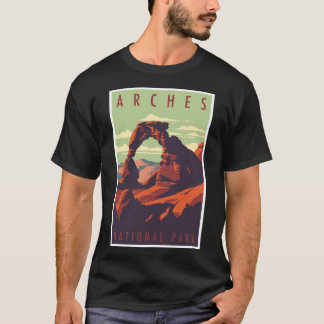 T-shirt Parc national des Arches Modernes du Moyen-siècle