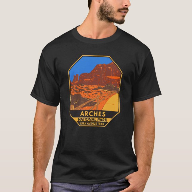 T-shirt Parc national des Arches Utah Park Avenue Trail (Devant)
