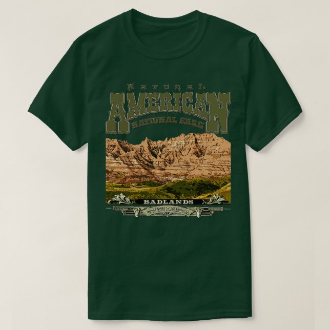T-shirt Parc national des Badlands (Design devant)