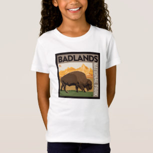 T-Shirt Parc national des Badlands   Buffalo