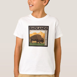 T-shirt Parc national des Badlands   Buffalo