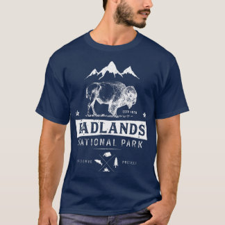T-shirt Parc national des Badlands Buffalo Bison South