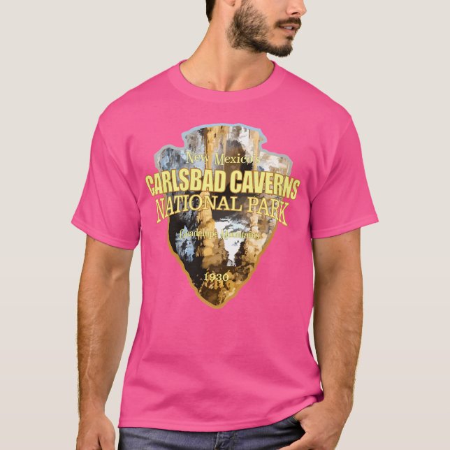 T-shirt Parc national des Cavernes Carlsbad (Arrowhead) (Devant)