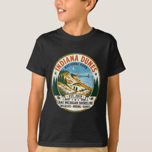 T-shirt parc national des dunes de l'Indiana randonnée vin