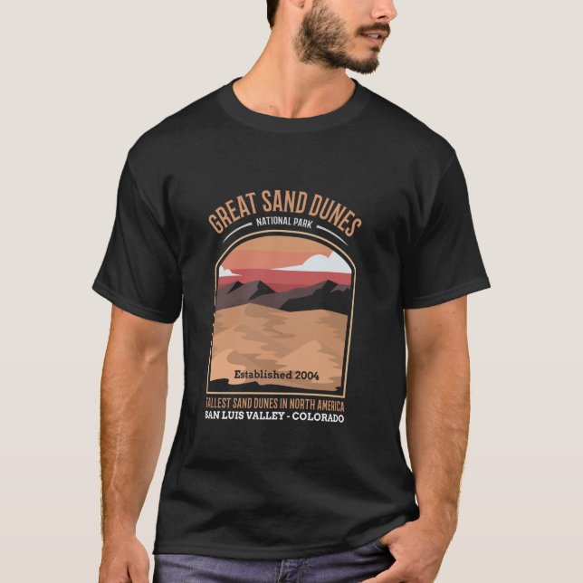 T-shirt Parc national des Dunes de sable Great Sand US Vin (Devant)