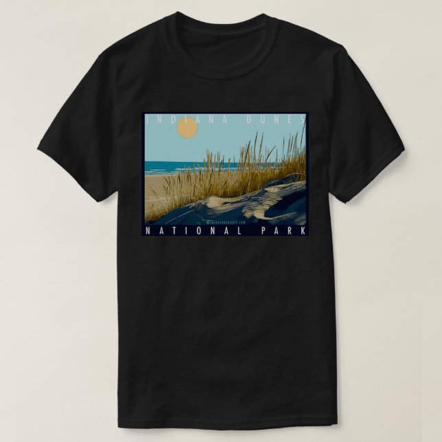 T-shirt Parc national des dunes d'Indiana (Design devant)