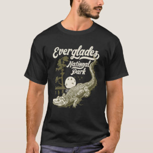T-shirt Parc national des Everglades Crocodile Vintage All