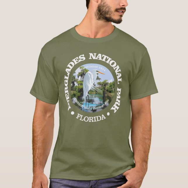 T-shirt Parc national des Everglades (egret) (Devant)