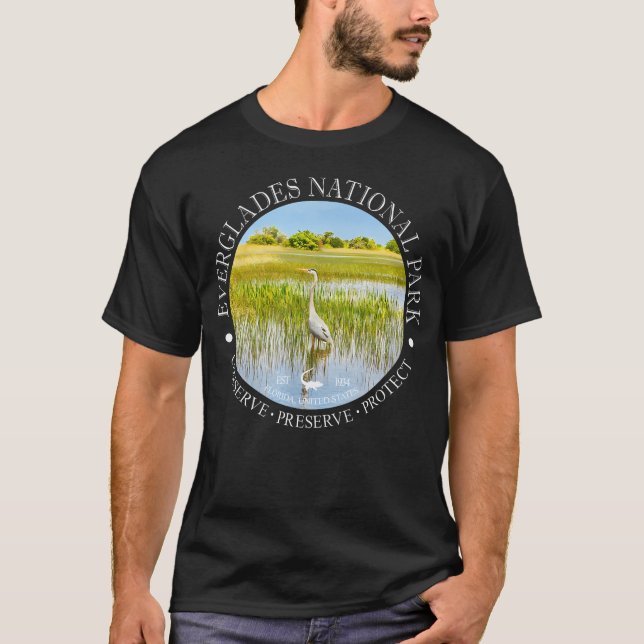 T-shirt Parc national des Everglades Heron (Devant)
