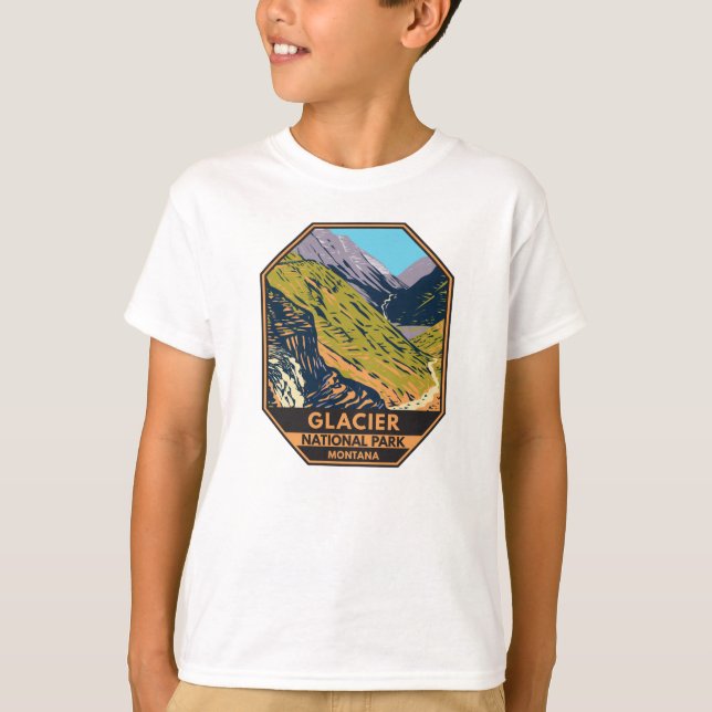 T-shirt Parc national des Glaciers Aller au chemin Sun (Devant)