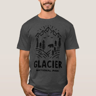 T-shirt Parc national des Glaciers Glacier Majesty Escapad