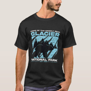 T-shirt Parc national des Glaciers Grizzly Bear Randonnée