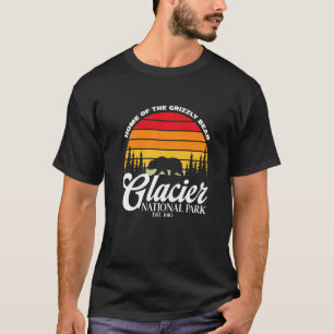 T-shirt Parc national des Glaciers Grizzly Bear Randonnée 