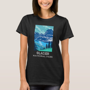 T-shirt Parc national des Glaciers Montana Camping Randonn