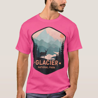 T-shirt Parc national des Glaciers Montana Deer Randonnée 