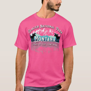 T-shirt Parc national des Glaciers Montana Randonnée Moose
