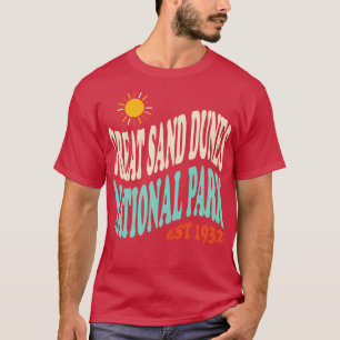 T-shirt Parc national des Great Sand Dunes Typographie rét
