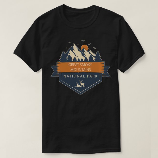 T-shirt Parc national des Great Smoky Mountains (Design devant)
