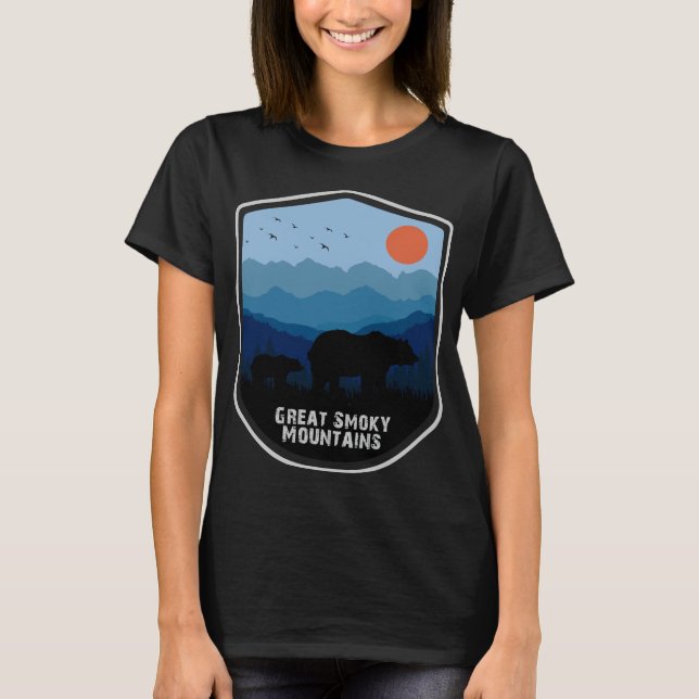 T-shirt Parc national des Great Smoky Mountains, Retro Our (Devant)