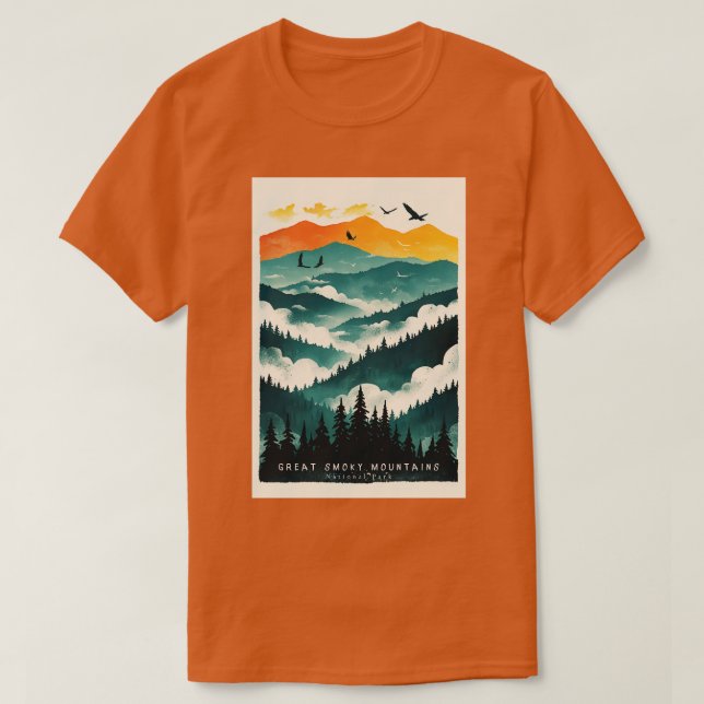 T-shirt Parc national des Great Smoky Mountains Voyage 10 (Design devant)