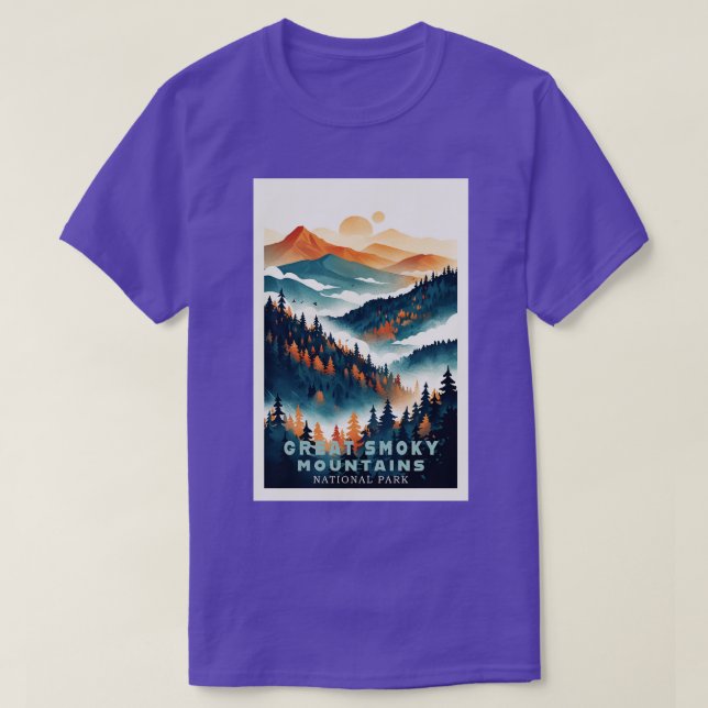 T-shirt Parc national des Great Smoky Mountains Voyage 16 (Design devant)