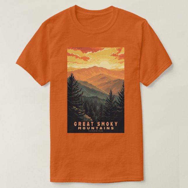 T-shirt Parc national des Great Smoky Mountains Voyage 17 (Design devant)