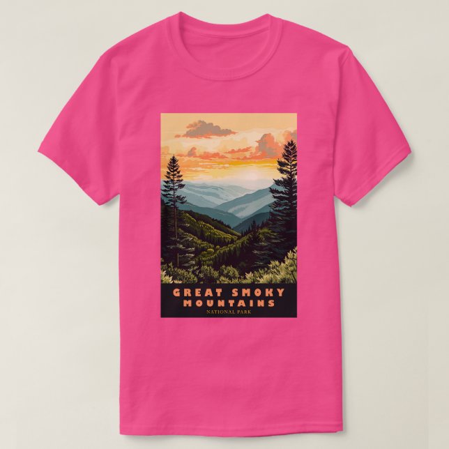 T-shirt Parc national des Great Smoky Mountains Voyage 5 (Design devant)
