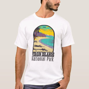 T-shirt Parc national des Îles Vierges Trunk Bay Beach